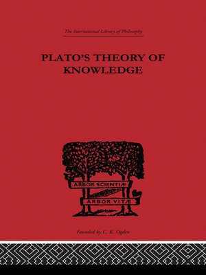 cover image of Plato's Theory of Knowledge